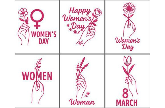 Download Women’s Day Floral Feminine Hand SVG Bun - Hand Collection