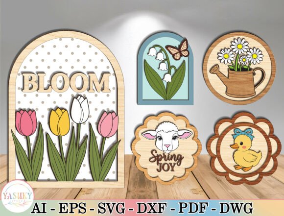 Download Spring Bloom Laser Cut File SVG Bundle - Spring Collection