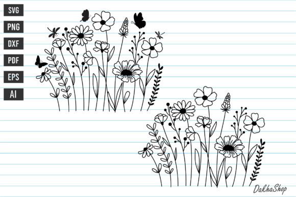Download Flower Hand Drawn SVG, Flowers SVG, PNG - Hand Collection