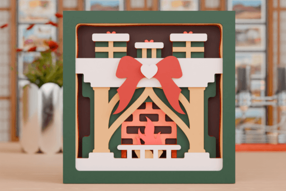Download Christmas Fireplace 3D SVG Crafting File - Premium Resources