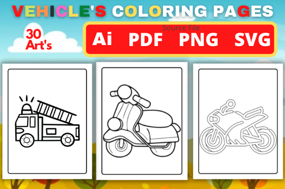 Download Vehicle Coloring Book Pages for Kids - Kid Collection