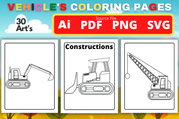 Download Vehicle Coloring Pages for Kids KDP - Kid Collection