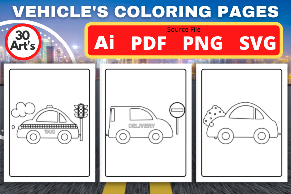 Download Vehicle Coloring Pages for Kids - Kid Collection