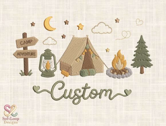 Download Custom Camping Embroidery Design - Camp Collection