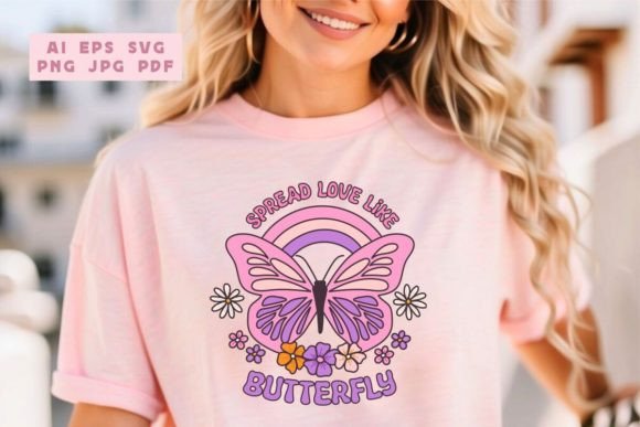 Download Spread Love Spring Butterfly SVG Design - Spring Collection