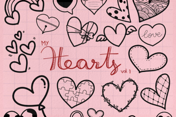 Download Heart Hand Drawn Clipart, Heart Line Art - Hand Collection
