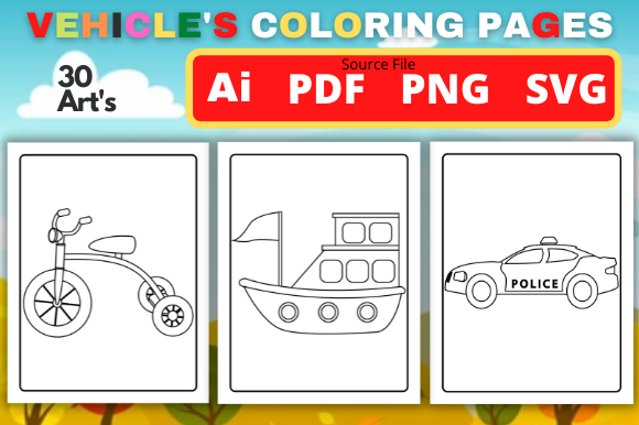 Download Vehicle Coloring Books for Kids-KDP - Kid Collection