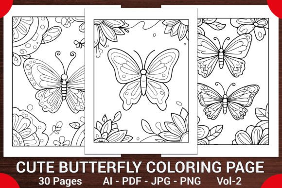 Download CUTE BUTTERFLY COLORING PAGES for KIDS - Kid Collection