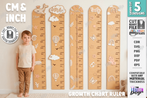 Download Kids Growth Chart Ruler Laser Cut Bundle - Kid Collection