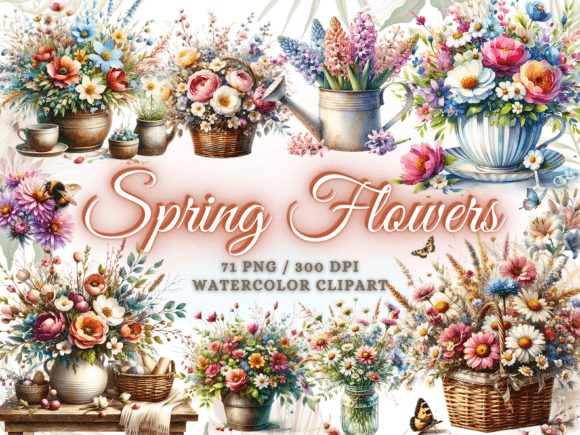 Download Spring Flowers Clipart Cozy Flowers Png - Spring Collection